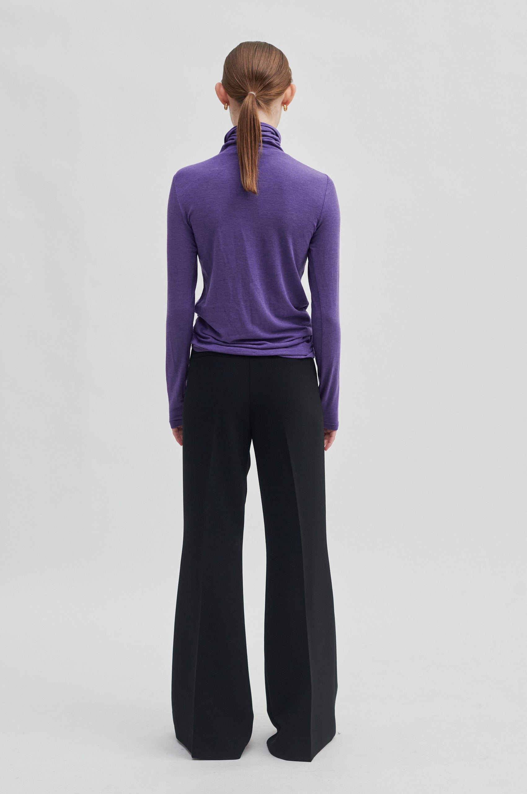 Matima T-Neck langærmet t-shirt - Grey Melange